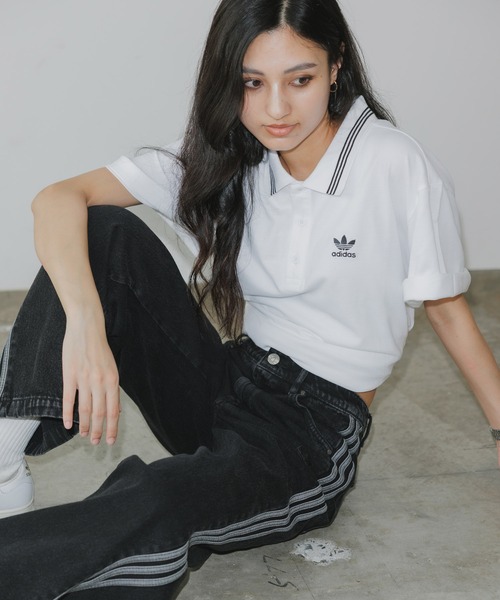 adidas(アディダス)の「adidas/アディダス DENIM 3S PANT ブランドロゴ スリーストライプ デニムパンツ(デニムパンツ・レディース・ブラック/ブルー・M/L/S/XL/L/XL)」の14枚目の写真
