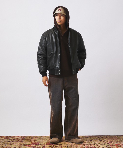 フロッキー プリント ワイド デニム 5ポケット（デニムパンツ