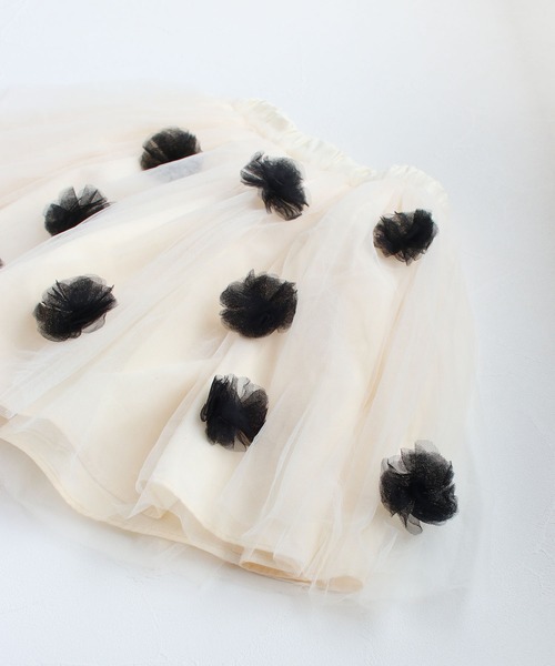 Rora（ローラ）の「ポップマム お花スカート（スカート・キッズ・ベージュ/ブラック・120cm/110cm/140cm/130cm）」の22枚目の写真