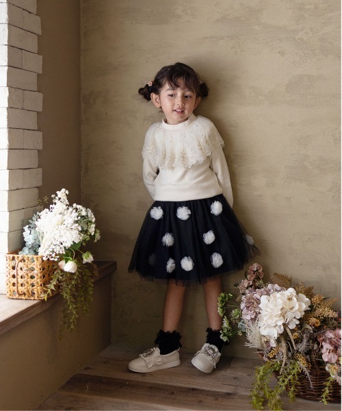 Rora（ローラ）の「ポップマム お花スカート（スカート・キッズ・ベージュ/ブラック・120cm/110cm/140cm/130cm）」の15枚目の写真