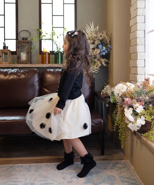 Rora（ローラ）の「ポップマム お花スカート（スカート・キッズ・ベージュ/ブラック・120cm/110cm/140cm/130cm）」の8枚目の写真