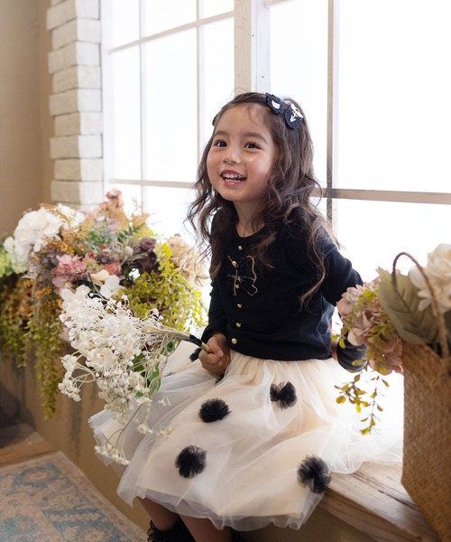 Rora（ローラ）の「ポップマム お花スカート（スカート・キッズ・ベージュ/ブラック・120cm/110cm/140cm/130cm）」の9枚目の写真