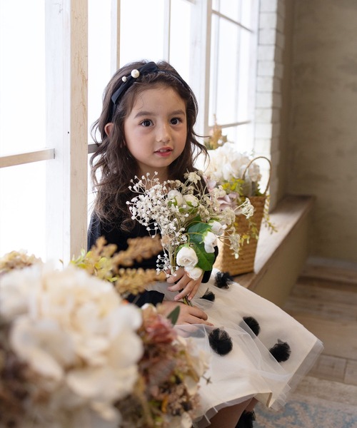 Rora（ローラ）の「ポップマム お花スカート（スカート・キッズ・ベージュ/ブラック・120cm/110cm/140cm/130cm）」の10枚目の写真