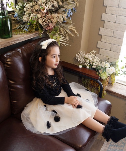 Rora（ローラ）の「ポップマム お花スカート（スカート・キッズ・ベージュ/ブラック・120cm/110cm/140cm/130cm）」の11枚目の写真