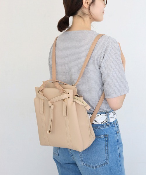 Bleu Bleuet(ブルーブルーエ)の「【ZOZO限定】合皮リュックショルダー(ショルダーバッグ・レディース・グレー/ブラック/ブラウン・FREE)」の14枚目の写真
