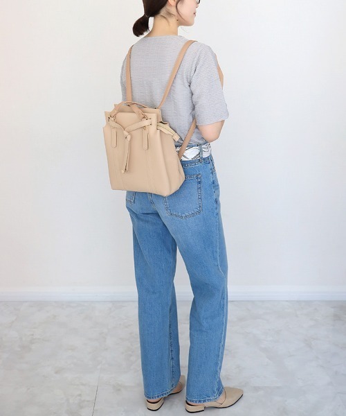 Bleu Bleuet(ブルーブルーエ)の「【ZOZO限定】合皮リュックショルダー(ショルダーバッグ・レディース・グレー/ブラック/ブラウン・FREE)」の21枚目の写真