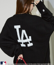 MARY QUANT | MLB × MARY QUANT × PUBLUX/エムエルビー × マリークワント MLB×MARY QUANT JAQURD KNIT PULLOVER/相良刺繍ジャガードニット (限定展開)(ニット/セーター)