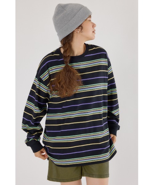 RODEO CROWNS WIDE BOWL（ロデオクラウンズワイドボウル）の「マルチボーダートップス（Tシャツ/カットソー・レディース・ホワイト系その他/ブラック系その他/オレンジ系その他・FREE）」の16枚目の写真