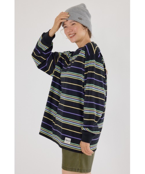 RODEO CROWNS WIDE BOWL（ロデオクラウンズワイドボウル）の「マルチボーダートップス（Tシャツ/カットソー・レディース・ホワイト系その他/ブラック系その他/オレンジ系その他・FREE）」の17枚目の写真