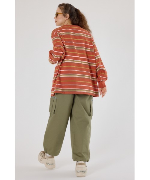 RODEO CROWNS WIDE BOWL（ロデオクラウンズワイドボウル）の「マルチボーダートップス（Tシャツ/カットソー・レディース・ホワイト系その他/ブラック系その他/オレンジ系その他・FREE）」の4枚目の写真