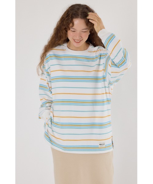 RODEO CROWNS WIDE BOWL（ロデオクラウンズワイドボウル）の「マルチボーダートップス（Tシャツ/カットソー・レディース・ホワイト系その他/ブラック系その他/オレンジ系その他・FREE）」の5枚目の写真