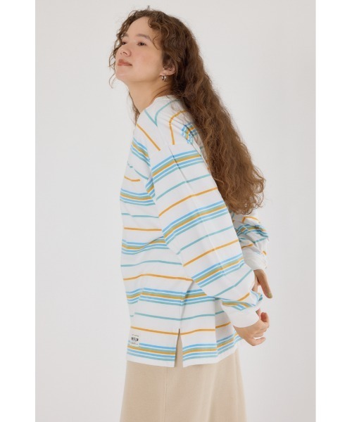 RODEO CROWNS WIDE BOWL（ロデオクラウンズワイドボウル）の「マルチボーダートップス（Tシャツ/カットソー・レディース・ホワイト系その他/ブラック系その他/オレンジ系その他・FREE）」の6枚目の写真