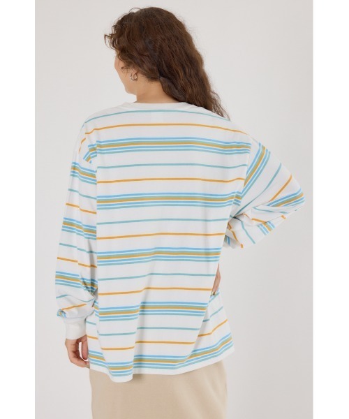 RODEO CROWNS WIDE BOWL（ロデオクラウンズワイドボウル）の「マルチボーダートップス（Tシャツ/カットソー・レディース・ホワイト系その他/ブラック系その他/オレンジ系その他・FREE）」の7枚目の写真