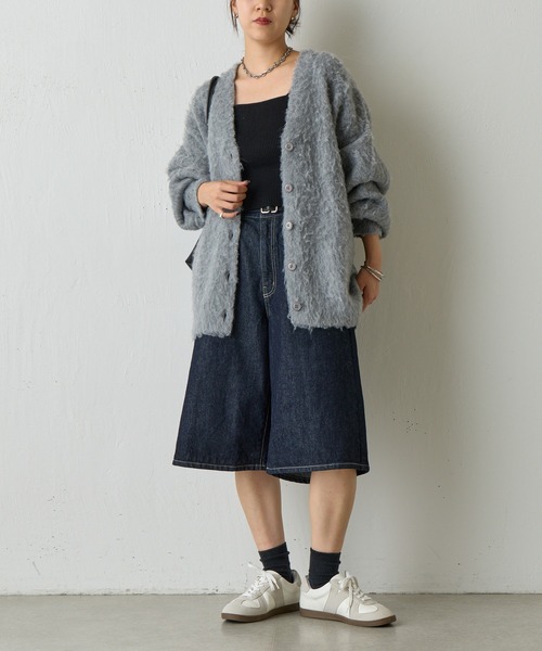 COLONY 2139(コロニートゥーワンスリーナイン)の「モヘアタッチカーディガン(カーディガン/ボレロ・レディース・ネイビー/ライトグレー/ブラウン/ピンク/チャコールグレー/ブルー/ブラック・FREE)」の10枚目の写真