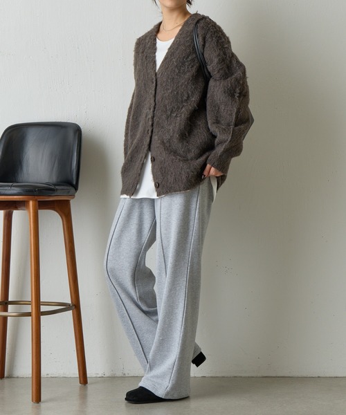 COLONY 2139(コロニートゥーワンスリーナイン)の「モヘアタッチカーディガン(カーディガン/ボレロ・レディース・ネイビー/ライトグレー/ブラウン/ピンク/チャコールグレー/ブルー/ブラック・FREE)」の21枚目の写真