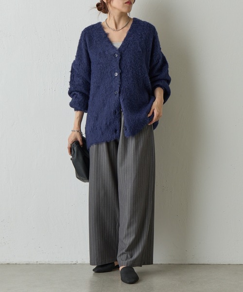 COLONY 2139(コロニートゥーワンスリーナイン)の「モヘアタッチカーディガン(カーディガン/ボレロ・レディース・ネイビー/ライトグレー/ブラウン/ピンク/チャコールグレー/ブルー/ブラック・FREE)」の22枚目の写真