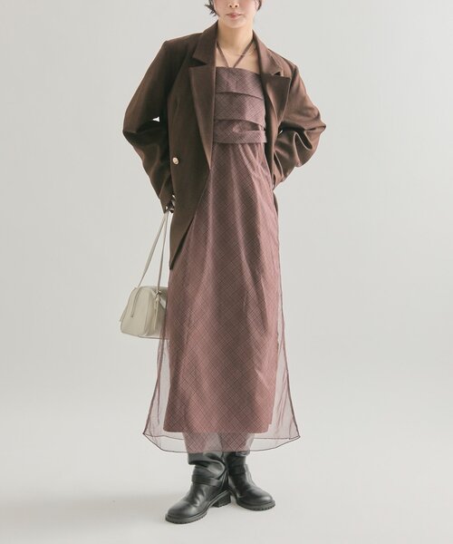 YOIHI メレンゲワンピース_チェック ¥19,800 YOIHI メレンゲワンピース_チェック ¥19,800