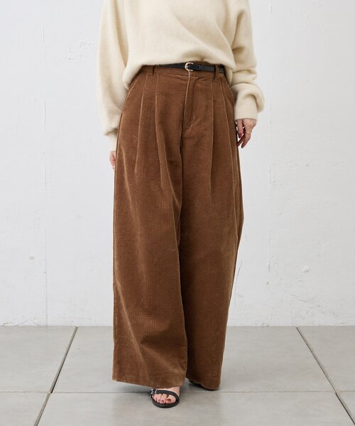 SHENERY（シーナリー）の「コーデュロイワイドパンツ（その他パンツ・レディース・ブラウン/アイボリー・36/38）」の15枚目の写真