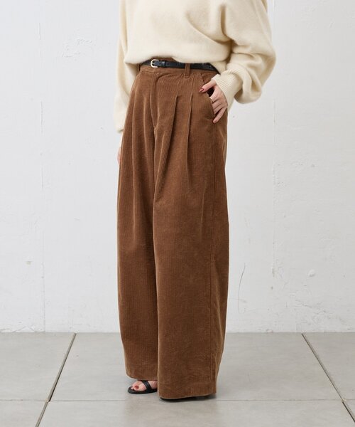SHENERY（シーナリー）の「コーデュロイワイドパンツ（その他パンツ・レディース・ブラウン/アイボリー・36/38）」の16枚目の写真