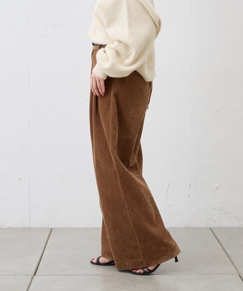 SHENERY（シーナリー）の「コーデュロイワイドパンツ（その他パンツ・レディース・ブラウン/アイボリー・36/38）」の17枚目の写真