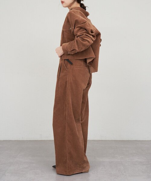 SHENERY（シーナリー）の「コーデュロイワイドパンツ（その他パンツ・レディース・ブラウン/アイボリー・36/38）」の22枚目の写真
