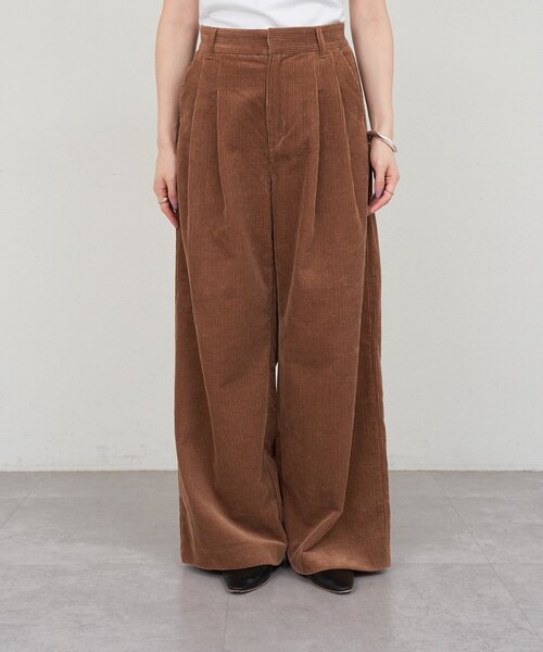 SHENERY（シーナリー）の「コーデュロイワイドパンツ（その他パンツ・レディース・ブラウン/アイボリー・36/38）」の8枚目の写真