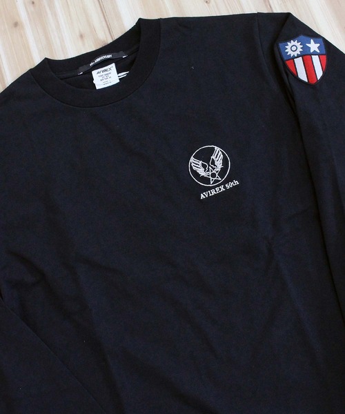 AVIREX(アヴィレックス)の「EMB FLYING TIGER L/S T-SHIRT(Tシャツ/カットソー・メンズ・ホワイト/ブラック/オリーブ・M/L/XL/XXL)」の10枚目の写真