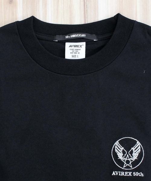 AVIREX(アヴィレックス)の「EMB FLYING TIGER L/S T-SHIRT(Tシャツ/カットソー・メンズ・ホワイト/ブラック/オリーブ・M/L/XL/XXL)」の12枚目の写真