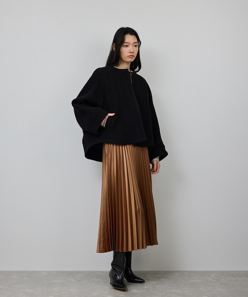 ROPE'(ロペ)の「圧縮ウールコクーンショート丈コート/Bellandi(ベランディ)(ブルゾン・レディース・ブラック/ダークブラウン・36/38)」の7枚目の写真