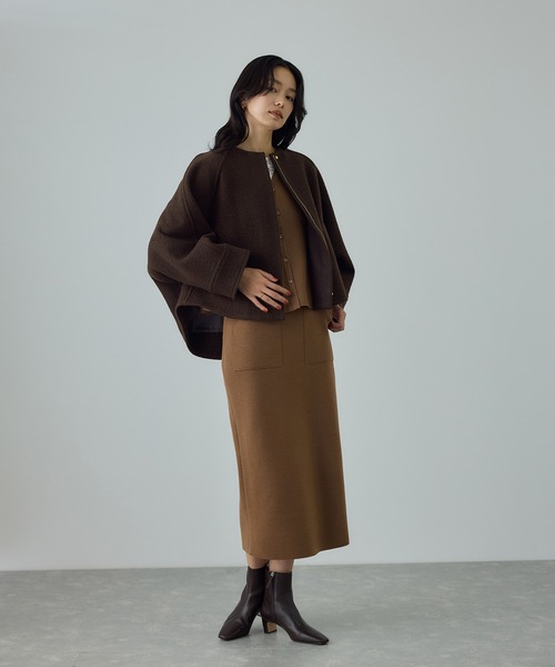 圧縮ウールコクーンショート丈コート/Bellandi(ベランディ)（ブルゾン