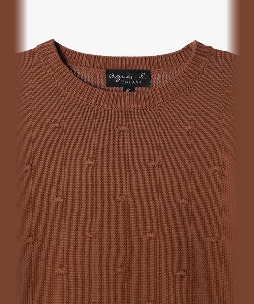 agnes b.（アニエスベー）の「キッズ ドット コットン 長袖 ニットプルオーバー（ニット/セーター・キッズ・ピンクゴールド・12YEAR/4YEAR/6YEAR/8YEAR/10YEAR）」の3枚目の写真