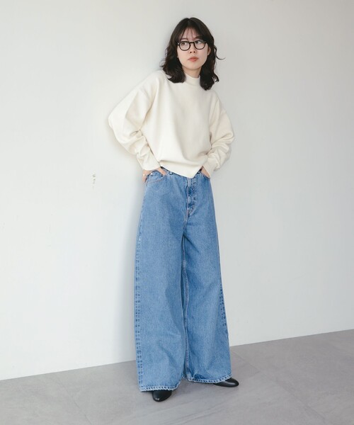 B:MING by BEAMS(ビーミングバイビームス)の「アンゴラ混 ストレッチ ニット プルオーバー(ニット/セーター・レディース・ライトベージュ/ネイビー/ブルー/オフホワイト・ONE SIZE)」の15枚目の写真