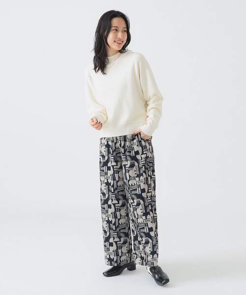 B:MING by BEAMS（ビーミングバイビームス）の「アンゴラ混 ストレッチ ニット プルオーバー (手洗い可)（ニット/セーター・レディース・ライトベージュ/ネイビー/ブルー/オフホワイト・ONE SIZE）」の13枚目の写真