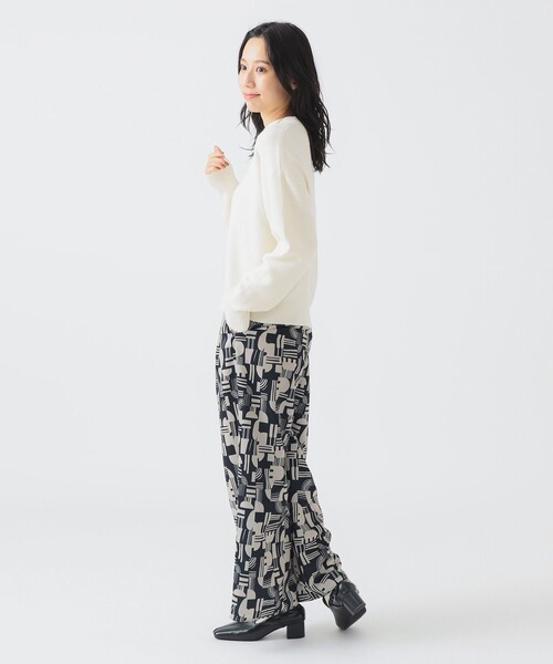 B:MING by BEAMS（ビーミングバイビームス）の「アンゴラ混 ストレッチ ニット プルオーバー (手洗い可)（ニット/セーター・レディース・ライトベージュ/ネイビー/ブルー/オフホワイト・ONE SIZE）」の14枚目の写真