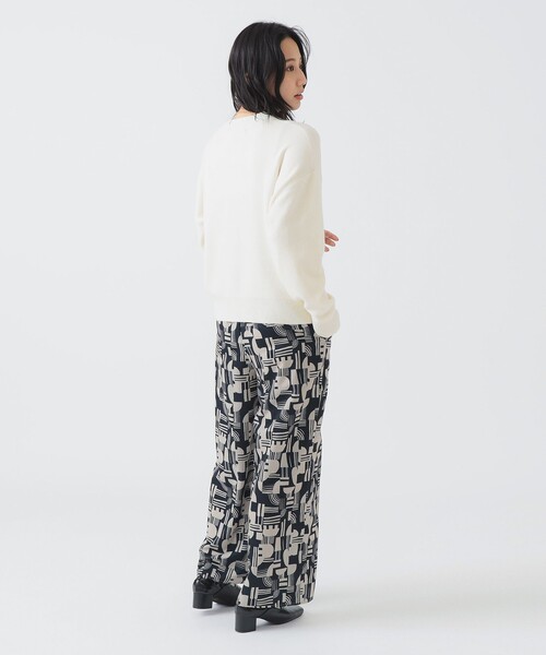 B:MING by BEAMS（ビーミングバイビームス）の「アンゴラ混 ストレッチ ニット プルオーバー (手洗い可)（ニット/セーター・レディース・ライトベージュ/ネイビー/ブルー/オフホワイト・ONE SIZE）」の15枚目の写真