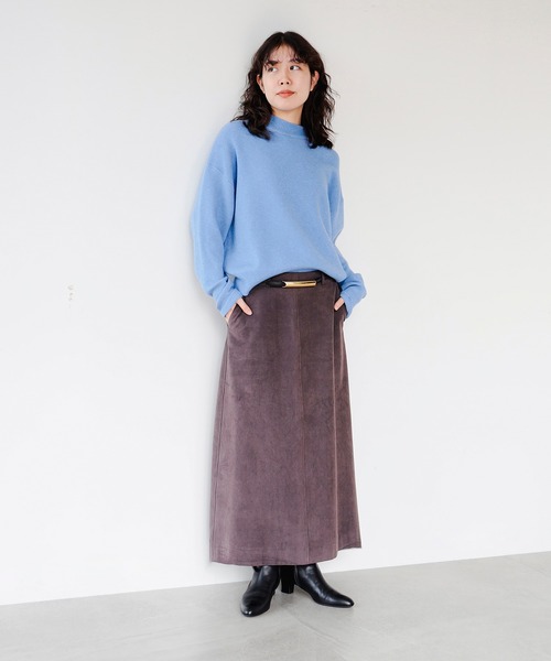 B:MING by BEAMS（ビーミングバイビームス）の「アンゴラ混 ストレッチ ニット プルオーバー (手洗い可)（ニット/セーター・レディース・ライトベージュ/ネイビー/ブルー/オフホワイト・ONE SIZE）」の9枚目の写真