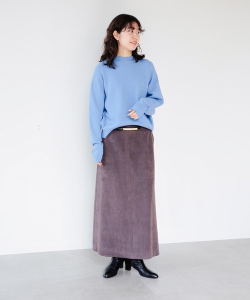 B:MING by BEAMS（ビーミングバイビームス）の「アンゴラ混 ストレッチ ニット プルオーバー (手洗い可)（ニット/セーター・レディース・ライトベージュ/ネイビー/ブルー/オフホワイト・ONE SIZE）」の10枚目の写真