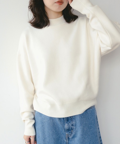 B:MING by BEAMS(ビーミングバイビームス)の「アンゴラ混 ストレッチ ニット プルオーバー(ニット/セーター・レディース・ライトベージュ/ネイビー/ブルー/オフホワイト・ONE SIZE)」の14枚目の写真