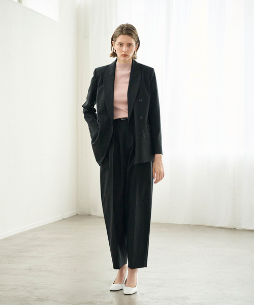 N.O.R.C(ノーク)の「ピークドラペルダブルジャケット【CLEAN MOTION】(テーラードジャケット・レディース・ブラウン/ブラック/ストライプ・S/M)」の6枚目の写真