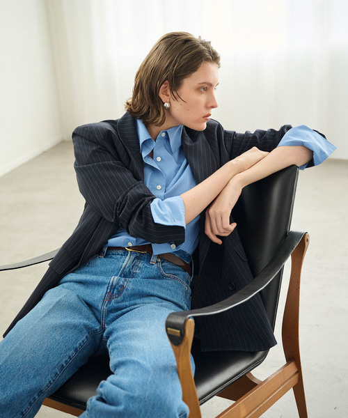 N.O.R.C(ノーク)の「ピークドラペルダブルジャケット【CLEAN MOTION】(テーラードジャケット・レディース・ブラウン/ブラック/ストライプ・S/M)」の7枚目の写真