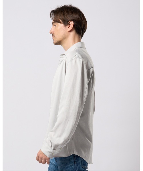 wjk(ダヴルジェイケイ)の「fly front shirt(シャツ/ブラウス・メンズ・ライトグレー/ブラック・SMALL/MEDIUM/LARGE/X-LARGE)」の8枚目の写真