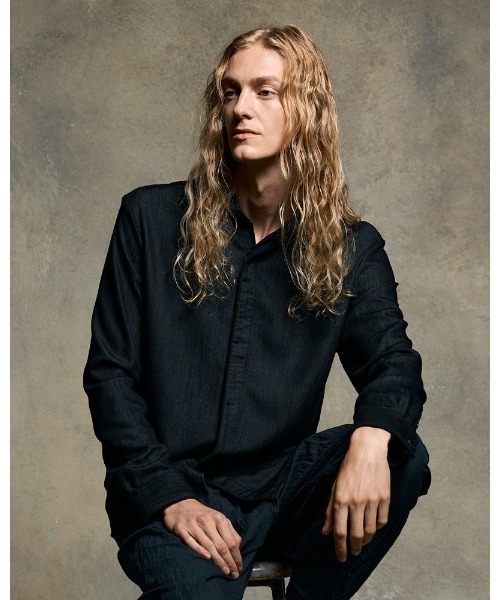 wjk(ダヴルジェイケイ)の「fly front shirt(シャツ/ブラウス・メンズ・ライトグレー/ブラック・SMALL/MEDIUM/LARGE/X-LARGE)」の3枚目の写真