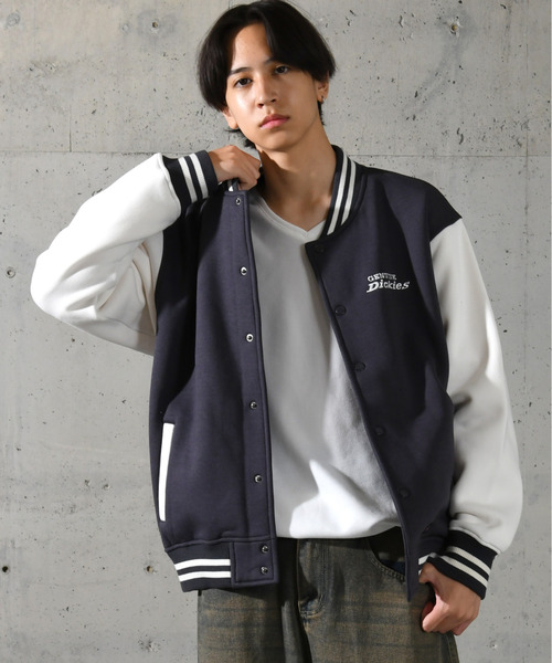 Dickies(ディッキーズ)の「【neos】GENUINE DICKIES ジェニュイン ディッキーズ ロゴ 刺繍 ポンチ スタジアム ジャンパー(スタジャン・メンズ・チャコールグレー/ブラック/グリーン・MEDIUM/LARGE/X-LARGE)」の15枚目の写真