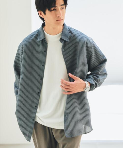 THE SHOP TK （ザ ショップ ティーケー ）の「◆チェック＆ストライプ アソート長袖シャツ【洗濯機OK】（シャツ/ブラウス・メンズ・ブラウン系その他3/ネイビー系1/ブラウン系その他2/ブルーグリーン・02/03/04）」の5枚目の写真