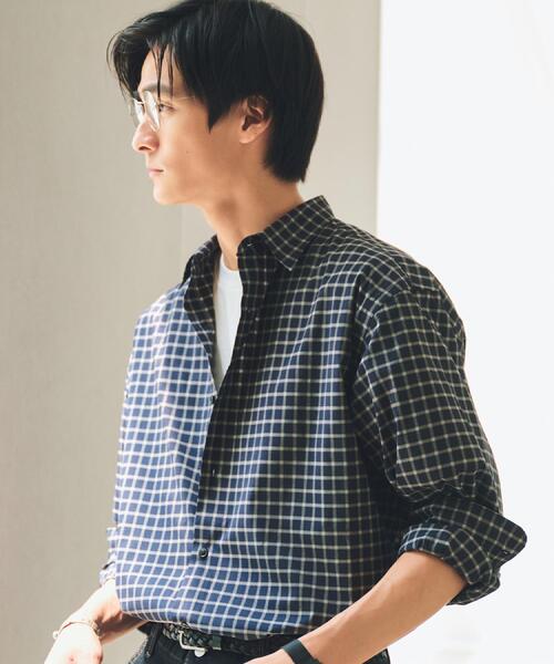 THE SHOP TK （ザ ショップ ティーケー ）の「◆チェック＆ストライプ アソート長袖シャツ【洗濯機OK】（シャツ/ブラウス・メンズ・ブラウン系その他3/ネイビー系1/ブラウン系その他2/ブルーグリーン・02/03/04）」の7枚目の写真