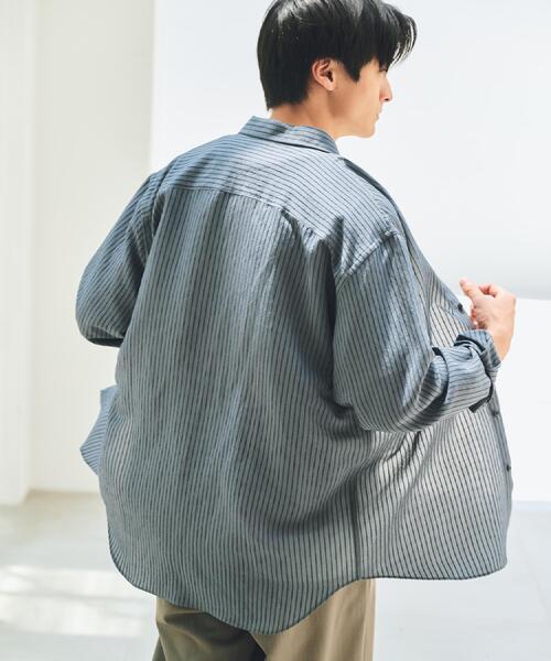 THE SHOP TK （ザ ショップ ティーケー ）の「◆チェック＆ストライプ アソート長袖シャツ【洗濯機OK】（シャツ/ブラウス・メンズ・ブラウン系その他3/ネイビー系1/ブラウン系その他2/ブルーグリーン・02/03/04）」の10枚目の写真