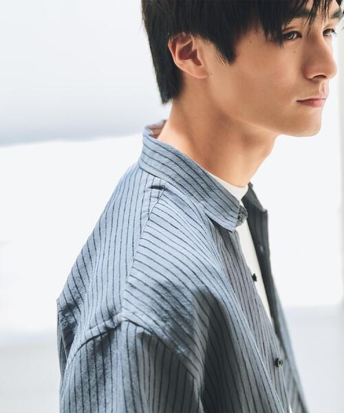 THE SHOP TK （ザ ショップ ティーケー ）の「◆チェック＆ストライプ アソート長袖シャツ【洗濯機OK】（シャツ/ブラウス・メンズ・ブラウン系その他3/ネイビー系1/ブラウン系その他2/ブルーグリーン・02/03/04）」の11枚目の写真