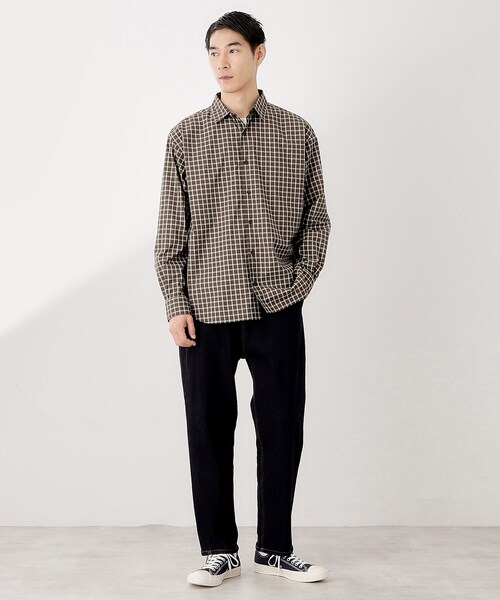 THE SHOP TK （ザ ショップ ティーケー ）の「◆チェック＆ストライプ アソート長袖シャツ【洗濯機OK】（シャツ/ブラウス・メンズ・ブラウン系その他3/ネイビー系1/ブラウン系その他2/ブルーグリーン・02/03/04）」の19枚目の写真