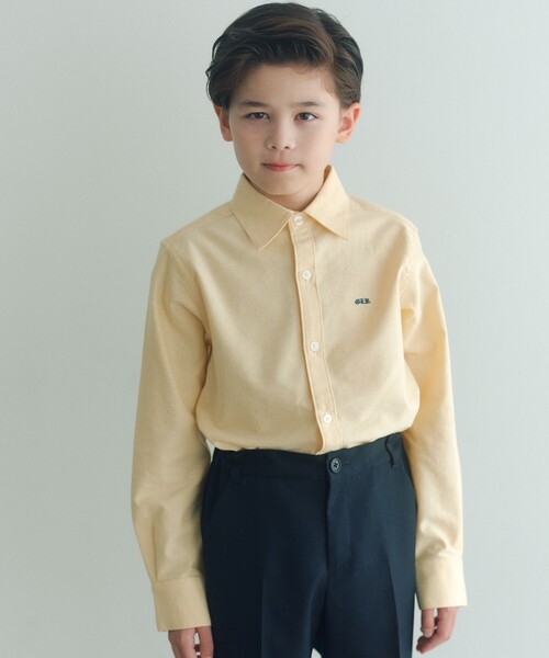 green label relaxing（グリーンレーベルリラクシング）の「オックスシャツ / キッズ 140cm-160cm（シャツ/ブラウス・キッズ・ライトブルー/オフホワイト/イエロー・160cm/150cm/140cm）」の4枚目の写真