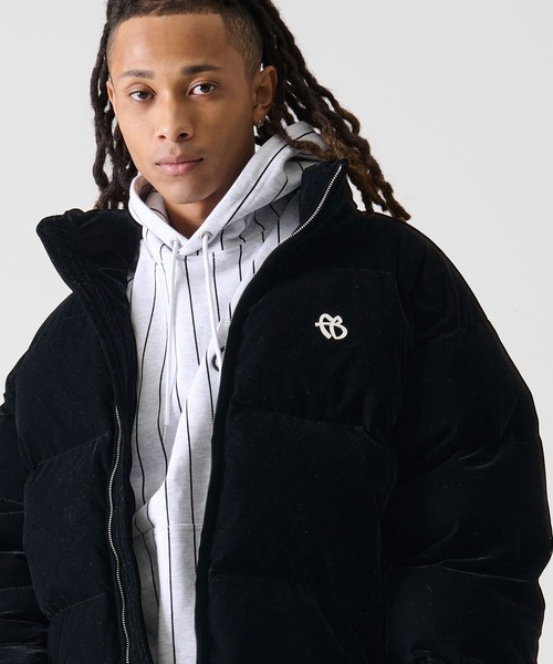 FUBU( フブ)の「FUBU フブ FBロゴ 長袖 ベロア 中綿 ジャケット ジャンパー(ダウンジャケット/コート・メンズ・ブラック/ブラウン・M/L/XL/XXL)」の4枚目の写真